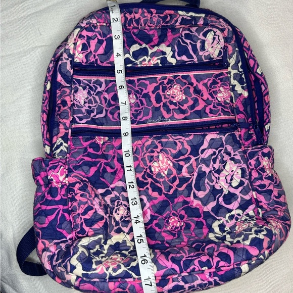 Vera Bradley Large Backpack. Pink and purple floral pattern - Picture 10 of 12
